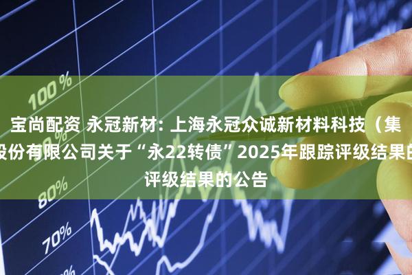 宝尚配资 永冠新材: 上海永冠众诚新材料科技（集团）股份有限公司关于“永22转债”2025年跟踪评级结果的公告