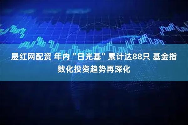 晟红网配资 年内“日光基”累计达88只 基金指数化投资趋势再深化