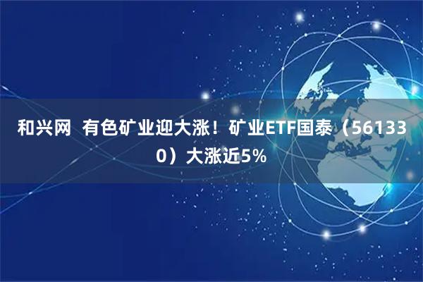 和兴网  有色矿业迎大涨！矿业ETF国泰（561330）大涨近5%